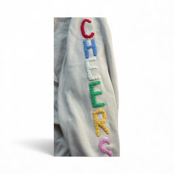 Aerie Cheers Plush Chenille letter Sweatshirt, Plus Size XXL - Picture 3 of 8